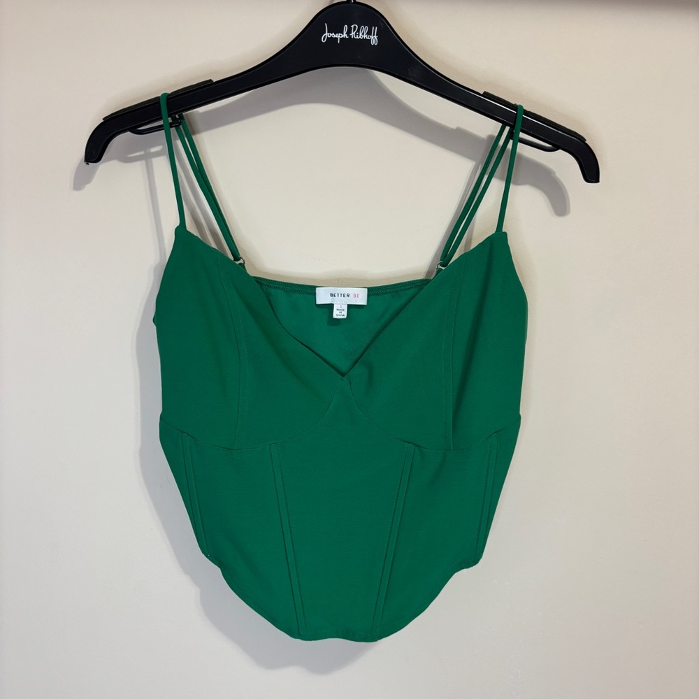 Better Be Women’s Vibrant Green Camisole Corset Top Coquette Girl